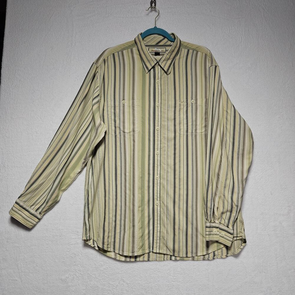 Tommy Bahama Shirt Mens SZ XL‎ Hawaiian 100% Silk Preppy Coastal Beachy